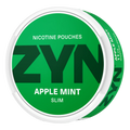 ZYN Apple Mint 11mg slim nicotine pouches with crisp apple and refreshing mint flavor, shown in a sleek pouch.