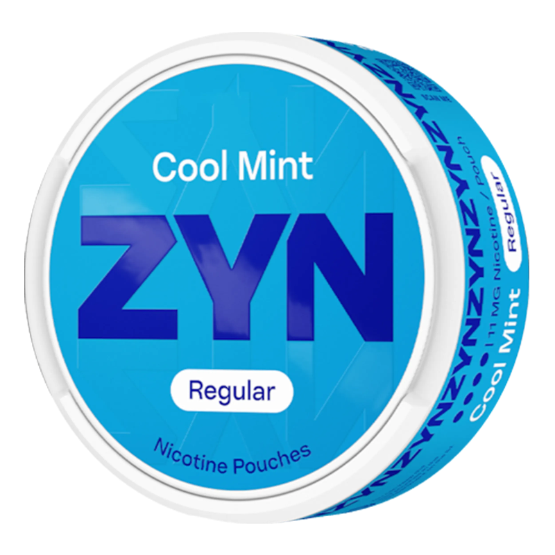 ZYN Cool Mint 11mg Slim Nicotine Pouches in a sleek container, featuring cooling mint flavor for discreet use.