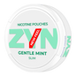 ZYN Gentle Mint slim nicotine pouches in a package, featuring refreshing mint flavor and smooth texture.