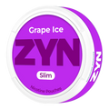 ZYN Grape Ice slim nicotine pouches with crisp grape flavor and icy menthol taste, shown in a sleek pouch on a white background.