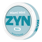 ZYN Miami Mint slim nicotine pouches in packaging, featuring cool mint flavor and sleek design for discreet use